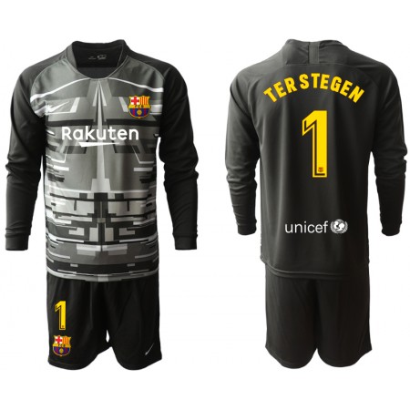 Billiga Fotbollströjor FC Barcelona Målvakt TER STEGEN 1 Barn tröja IV 2019/20 Långärmad